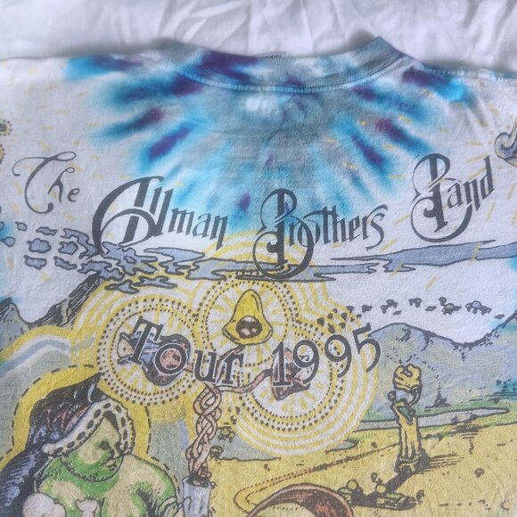 Vintage Allman Brothers Band T-shirt 1995 Tour Size XL Wild Oats All Over Print - Picture 14 of 16
